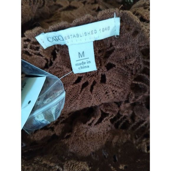 NEW WT Boho Style Crochet Top, Medium - Picture 6 of 9